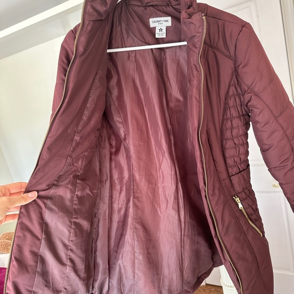 Small Celebrity Pink Puffer Coat in Plumberry - Picture 6 of 7